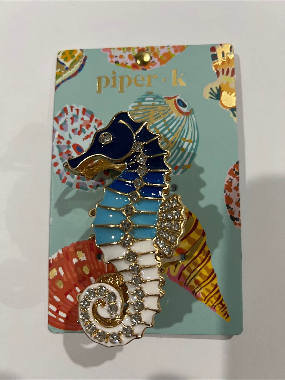 Piper K Seahorse hair claw clip